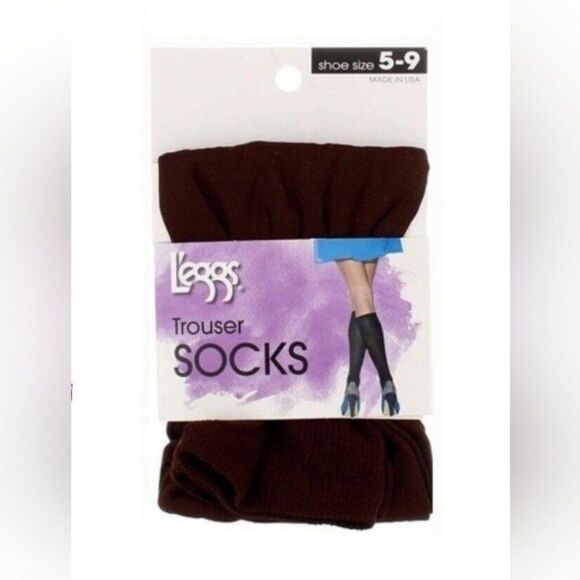 x6 pairs L'eggs Sheer Silky Trouser Socks US Shoe size 5-9 Chocolate Brown NIP - Picture 3 of 3